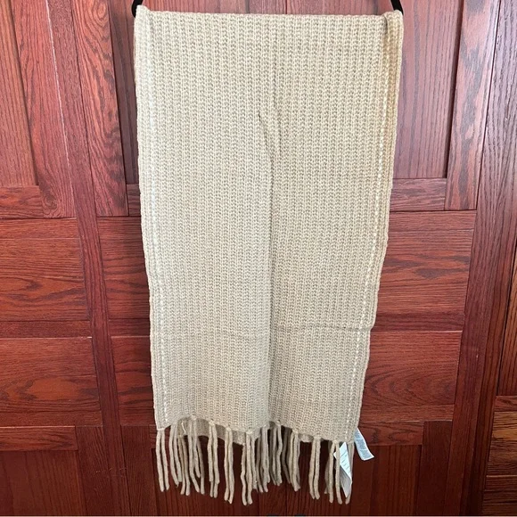 NWT Coach Merino Wool Alpaca Cashmere Chunky Oversized Camel Muffler C5129 - Picture 8 of 9
